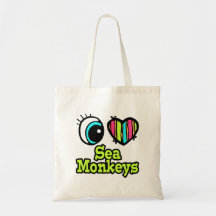 Singes lumineux de mer d'amour du coeur I d'oeil Sacs