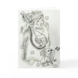 Singing Angel and Puppy Christmas Card