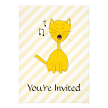 Singing Cat. Invite