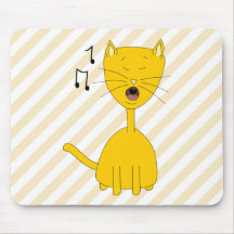 Singing Cat. Mouse Pad