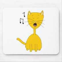Singing Cat. Mouse Pads