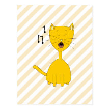 Singing Cat. Post Cards