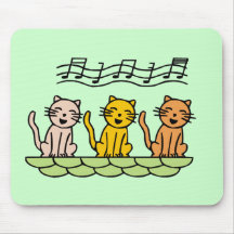 Singing Cats Tshirts and Gifts Mouse Pad