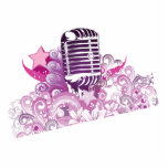 singing diva vintage microphone vector photo sculptures