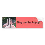 Singing Flamingos Bumper Sticker