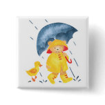 "Singing in the Rain"-Ducks and Bear Buttons