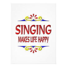 Singing Makes Life Happy Personalized Announcement