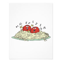singing meatballs on spaghetti invitations