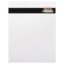 singing meatballs on spaghetti letterhead design