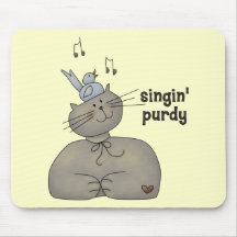 Singing Pretty Cat Mouse Pad