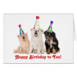 Singing Puppies Birthday Card