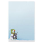 Singing Snowman and Cat Christmas Stationery