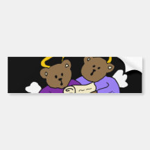 Singing Teddy Bear Angels Bumper Sticker