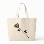 Single Black Bloom Canvas Bags