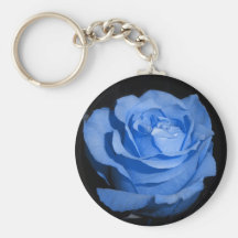 Single Blue Rose Keychains