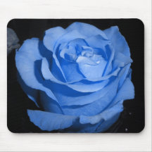 Single Blue Rose Mouse Pad