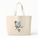 Single butterfly  with flower bag