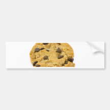 Single chocolate chips cookie bumper stickers