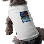 Single Dead Tree Foggy Night Orange Moon Doggie Tee Shirt