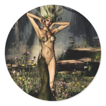 Single Dryad Round Stickers