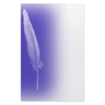 Single Feather Blue Customized Stationery
