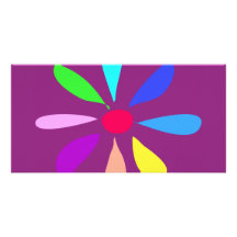 Single Flower Photo Card Template