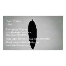 Single Green Leaf on white background Business Card Template