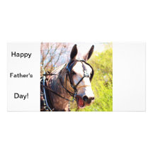 Single grey mule photo card template