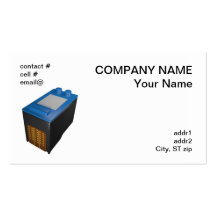 single inkjet printer cartridge business card templates