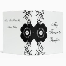 Single Onyx Bloom Recipe Book Vinyl Binder