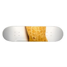 Single Peanut On White Background Skate Board Deck