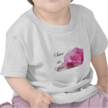 Single Pink Rose Save the Date Tee Shirts
