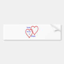 Single ready to mingle bumper sticker