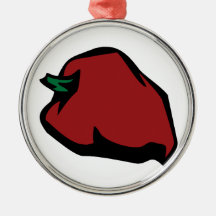 Single Red Habanero Graphic Ornament
