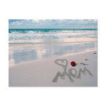 Single Red Rose, I Love You, Mom postcards