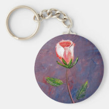 Single Rose Keychain