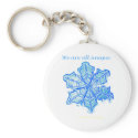 Single Snowflake keychains