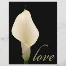 Single white calla lily custom flyer