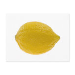 Single whole lemon postcards