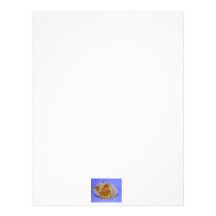 Single Yellow Rose Pale Blue background Letterhead Template
