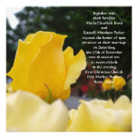 Single Yellow Rose Wedding Invitations