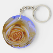 Single yellowish rose blue tinted