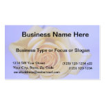 Single yellowish rose blue tinted business card