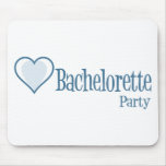 SingleHeart-BacheloretteParty-Blue Mouse Pads