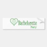 SingleHeart-BacheloretteParty-Grn Bumper Sticker