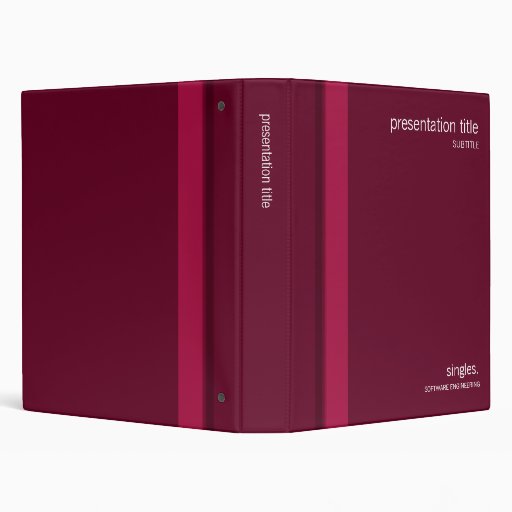 Singles No. 0171 Business Presentation Binder