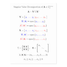 Singular value decomposition into subspaces post card