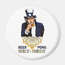Sink it Drink it Abe Lincoln Fridge Magnet