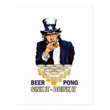 Sink it Drink it Abe Lincoln Post Card