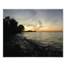 Sinking September Sun on Lake Ontario. Photo Art